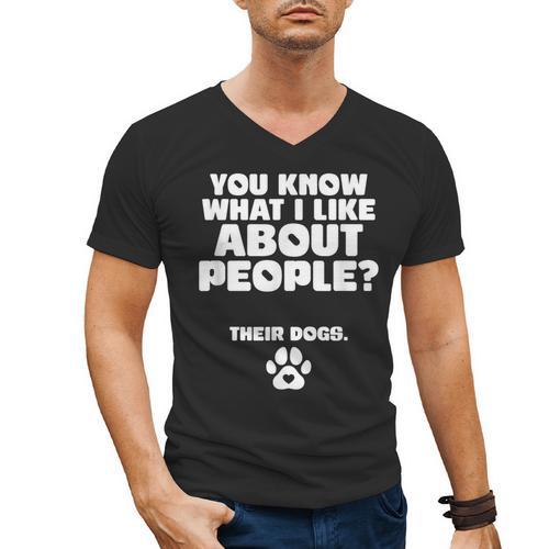 Introvert Animal Dog Owner Men's V-Neck T-Shirt - Raresse