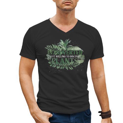 Introvert GardenerPlants Men's V-Neck T-Shirt - Raresse