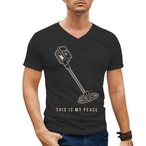 Introvert Metal Detector Hobbyist Quiet Detectorist Men's V-Neck T-Shirt - Raresse