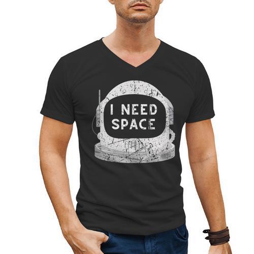 Introvert Space Helmet I Need Space Men Women Men's V-Neck T-Shirt - Raresse