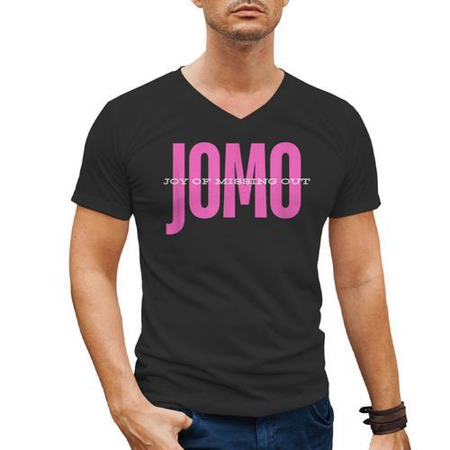 JOMO Joy Of Missing Out For The Introvert Men's V-Neck T-Shirt - Raresse