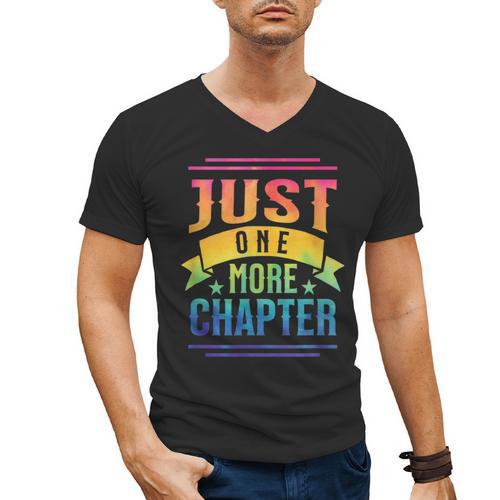 JUST ONE MORE CHAPTER Fun Reading Book Lover Men's V-Neck T-Shirt - Bookorys DE
