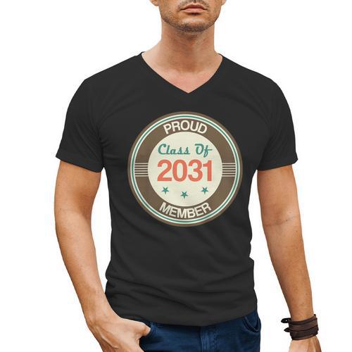 Kids Class Of 2031 Shirt Back To School Future Graduation Men's V-Neck T-Shirt - Best Gift Smart