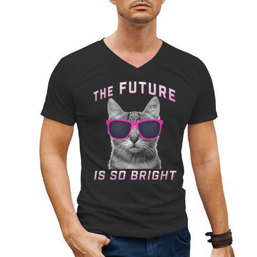 Kids Cool Future Is Bright Kids Graduation Or Birthday Men's V-Neck T-Shirt - Best Gift Smart