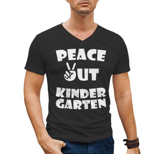 Kids Peace Out Kindergarten For Graduation Men's V-Neck T-Shirt - Best Gift Smart
