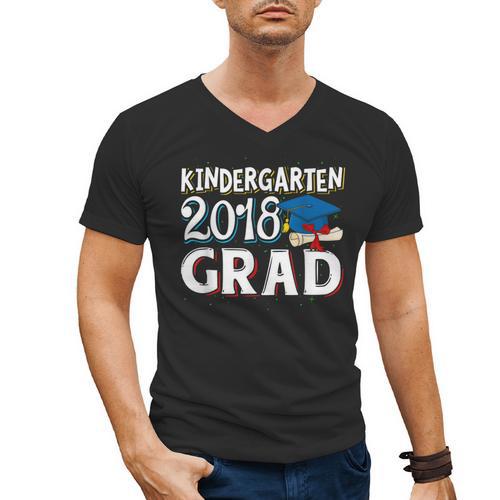 Kindergarten Graduation Shirt Boys Girls Graduate Men's V-Neck T-Shirt - Best Gift Smart
