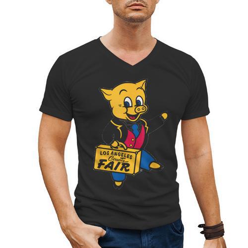 LA Fair Los Angeles County Vintage Nostalgia Men's V-Neck T-Shirt - Figerry