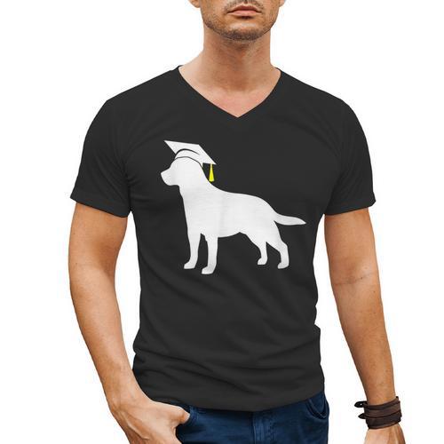 Labrador Retriever Graduation Dog Graduate For Men Women Kids Men's V-Neck T-Shirt - Best Gift Smart