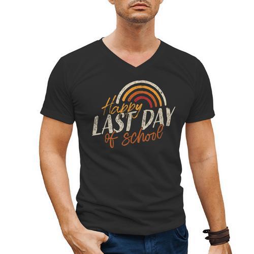 Last Day Of School Shirt For Teacher Kids Student Graduation Men's V-Neck T-Shirt - Best Gift Smart