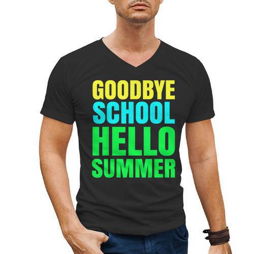 Last Day Of School Shirt Teacher Tee Graduation Men's V-Neck T-Shirt - Best Gift Smart