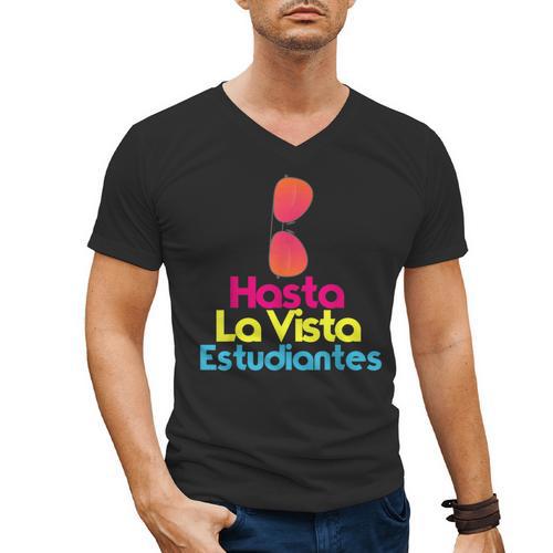 Last Day Of School Spanish Teacher Graduation T-Shirt For Men Women Kids Men's V-Neck T-Shirt - Best Gift Smart
