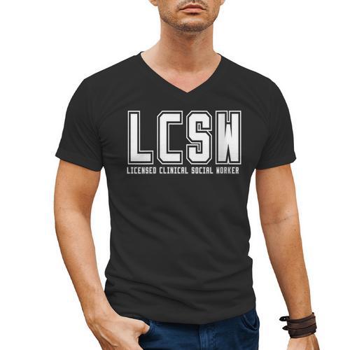 LCSW Licensed Clinical Social Worker Graduation Men's V-Neck T-Shirt - Best Gift Smart