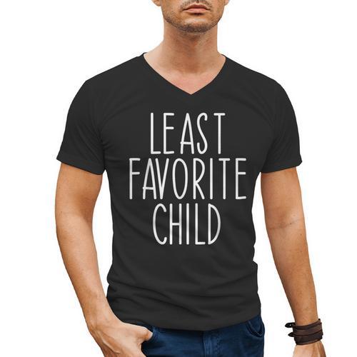 Least Favorite Child Mom Dad Son Men's V-Neck T-Shirt - Father's Day Fun