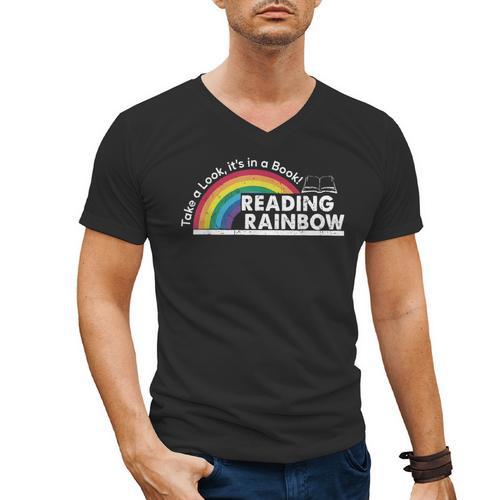 Take A Look It's In A Book Retro Reading Book Lover Men's V-Neck T-Shirt - Bookorys DE