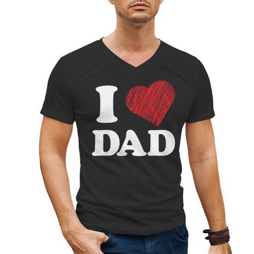 I Love Dad Men's V-Neck T-Shirt - Father's Day Fun