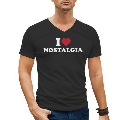I Love Nostalgia Retro Vintage 80s 90s Nostalgia Men's V-Neck T-Shirt - Figerry