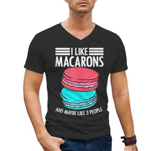 Macaroons Dessert Antisocial Introvert Pastries Food Lover Men's V-Neck T-Shirt - Raresse