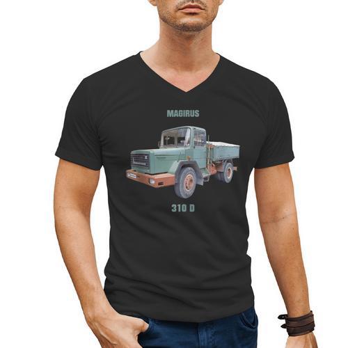 Magirus Deutz 310D Corner Cover Truck Vintage Car Nostalgia Men's V-Neck T-Shirt - Figerry