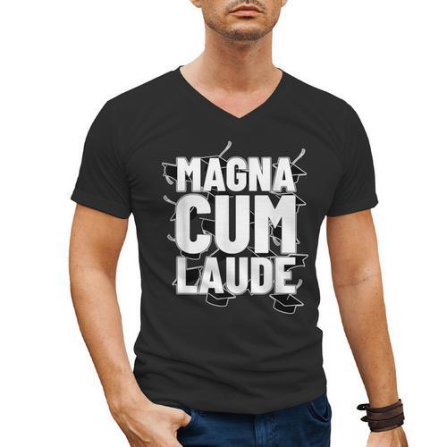 Magna Cum Laude Graduation Men's V-Neck T-Shirt - Best Gift Smart