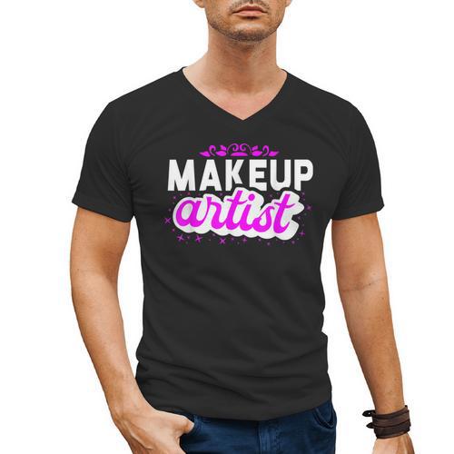 Makeup Artist Beauty Cosmetologist Graduation T-Shirt Men's V-Neck T-Shirt - Best Gift Smart