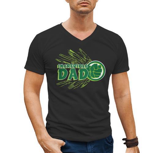 Marvel Hulk Incredible Dad Family Trip Vacation Father's Day Men's V-Neck T-Shirt - Father's Day Fun