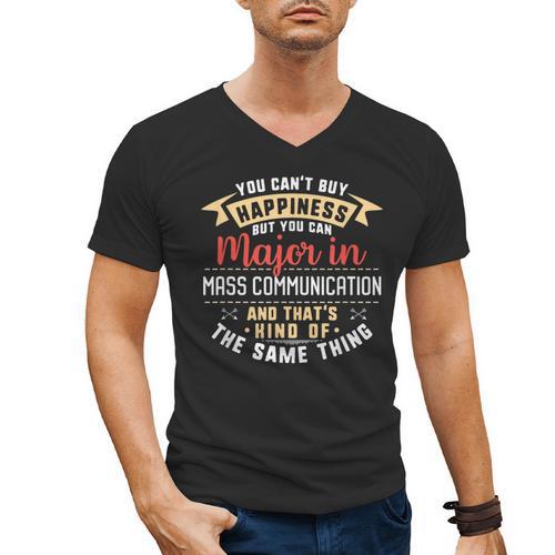Mass Communication Major Student Shirt Graduation Men's V-Neck T-Shirt - Best Gift Smart