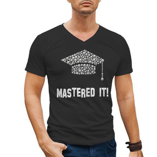 Mastered It Shirt Graduation 2018 Men's V-Neck T-Shirt - Best Gift Smart