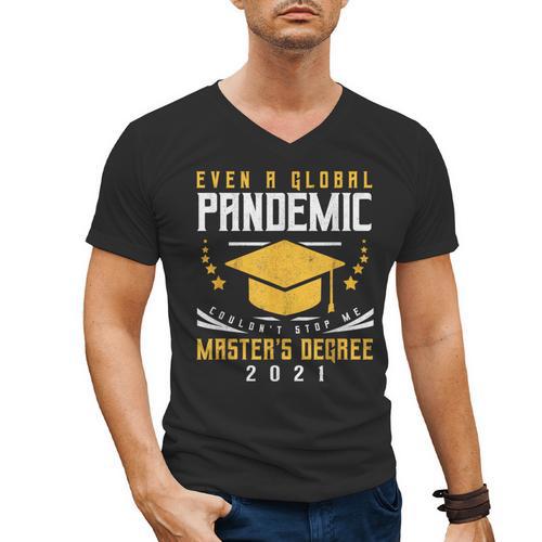 Master's Degree 2021 Master Graduation Graduate Men's V-Neck T-Shirt - Best Gift Smart