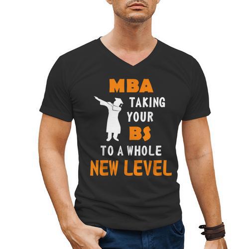 Masters Degree Graduation Shirt For MBA Grad Student Men's V-Neck T-Shirt - Best Gift Smart