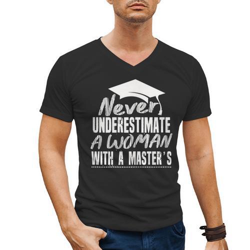 Master's Graduation Shirt For Women With Masters Degree Men's V-Neck T-Shirt - Best Gift Smart