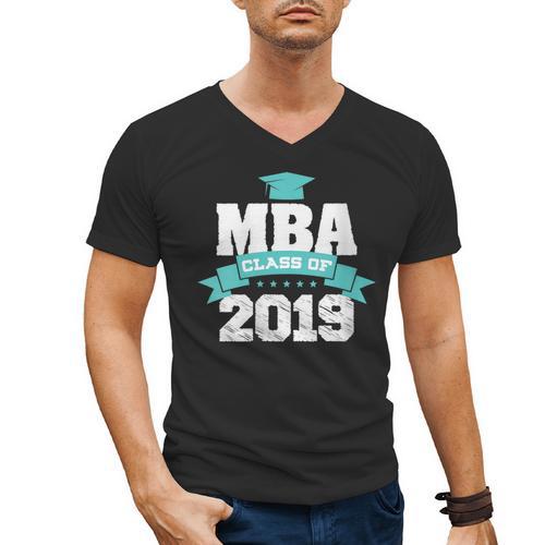 MBA Class Of 2019 Graduate Business School Graduation Men's V-Neck T-Shirt - Best Gift Smart