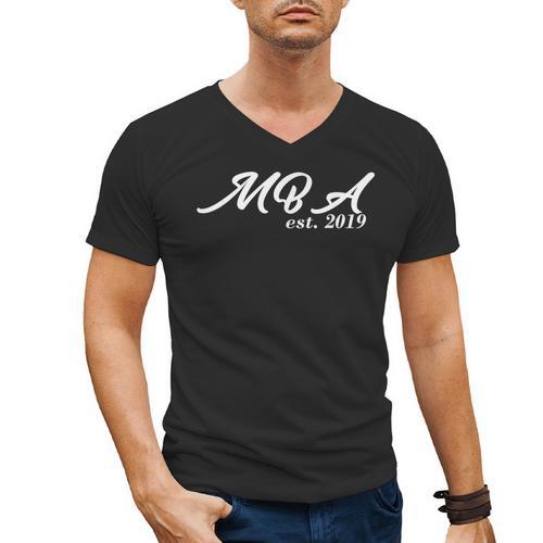MBA Established 2019 MBAs Graduation Shirt Men's V-Neck T-Shirt - Best Gift Smart