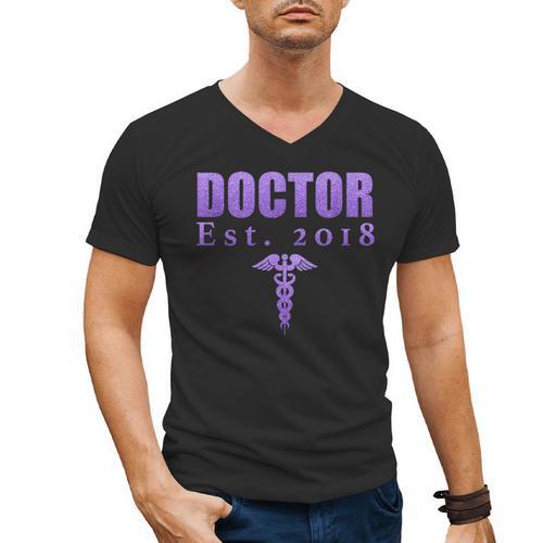 Medical Student Shirt Doctor Graduation Tshirt MD DO Degree Men's V-Neck T-Shirt - Best Gift Smart