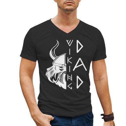 Men Celtic Norse Mythology Viking Dad Men's V-Neck T-Shirt - Father's Day Fun