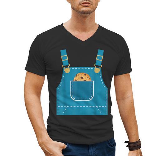 Mouse Halloween Costume Book Cookie Teacher Student Men's V-Neck T-Shirt - Bookorys CA