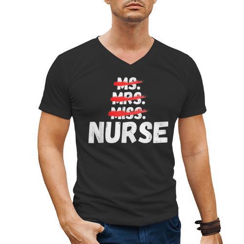 MsMrs Miss NURSE Nursing Graduation Men's V-Neck T-Shirt - Best Gift Smart