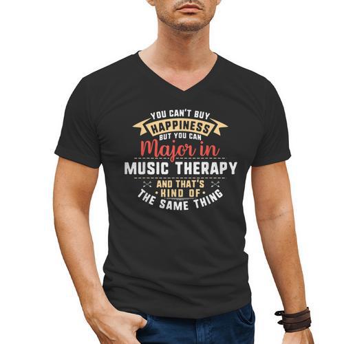 Music Therapy Major Student Shirt Graduation Men's V-Neck T-Shirt - Best Gift Smart
