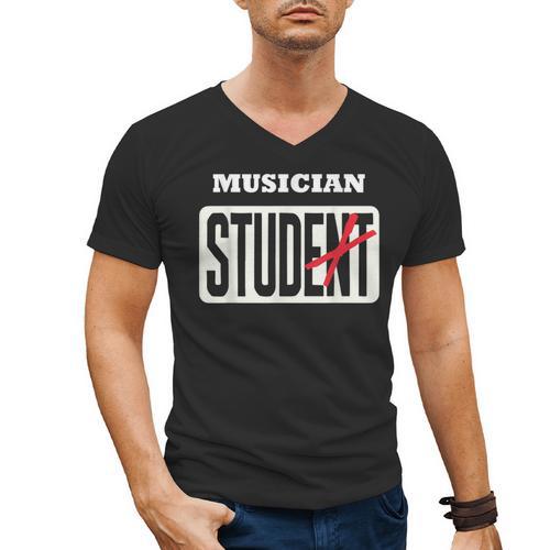 MUSICIAN Student Shirt Graduation MUSICIAN Stud Men's V-Neck T-Shirt - Best Gift Smart