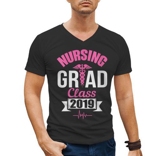 Nursing School Graduation Class Of 2019 RN Student Men's V-Neck T-Shirt - Best Gift Smart