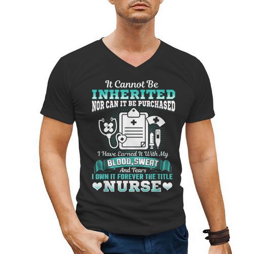 Nursing School Graduation Inherited RN LPN Nurse Grad 2021 Men's V-Neck T-Shirt - Best Gift Smart