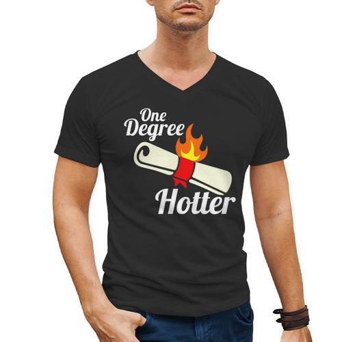 One Degree Hotter Graduation T Shirt For College Grads Men's V-Neck T-Shirt - Best Gift Smart