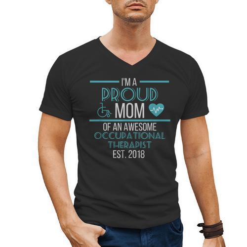 OT Mom Graduation Shirt Occupational Therapy OT Student Tee Men's V-Neck T-Shirt - Best Gift Smart
