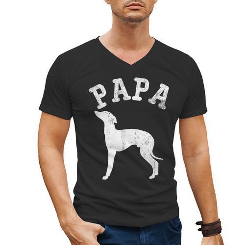 Papa ITALIAN GREYHOUND For Dad Men's V-Neck T-Shirt - Father's Day Fun