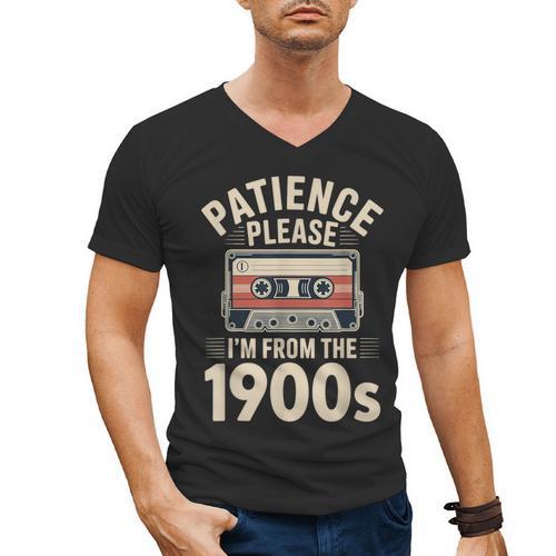 Patience Please I'm From The 1900s Cassette Men's V-Neck T-Shirt - Figerry