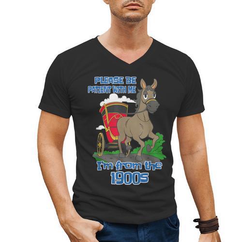 Patient With Me I'm From The 1900s Men's V-Neck T-Shirt - Figerry