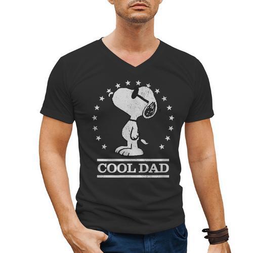 Peanuts Snoopy Cool Dad Men's V-Neck T-Shirt - Father's Day Fun