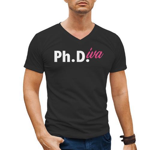 Ph Diva Women Dissertation Doctoral Degree Graduation PhD Men's V-Neck T-Shirt - Best Gift Smart