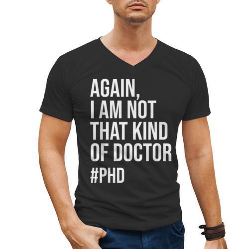 PHD Doctorate Phinished Doctoral Degree PHD Graduation Men's V-Neck T-Shirt - Best Gift Smart