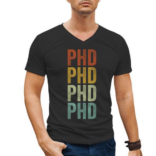 PHD Graduation Doctorate Men's V-Neck T-Shirt - Best Gift Smart
