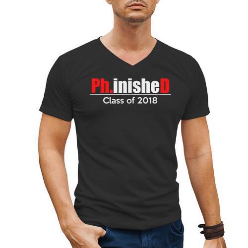 Phinished PhD Graduation T-Shirt For Men And Women Men's V-Neck T-Shirt - Best Gift Smart